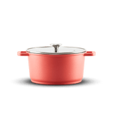 Olla CINCO By Lamex 28 Cm Roja De Aluminio Fundido